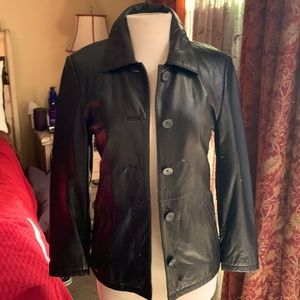 Soft lamb skin leather jacket.